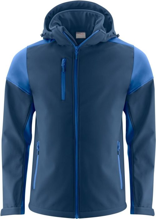 Herren Softshell Jacke Prime Softshell Men – Printer in Navy/Cobalt