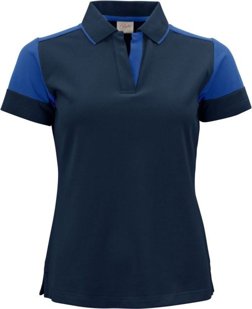 Schweres Damen Piqué Polo Prime Polo Women – Printer in Navy/Cobalt
