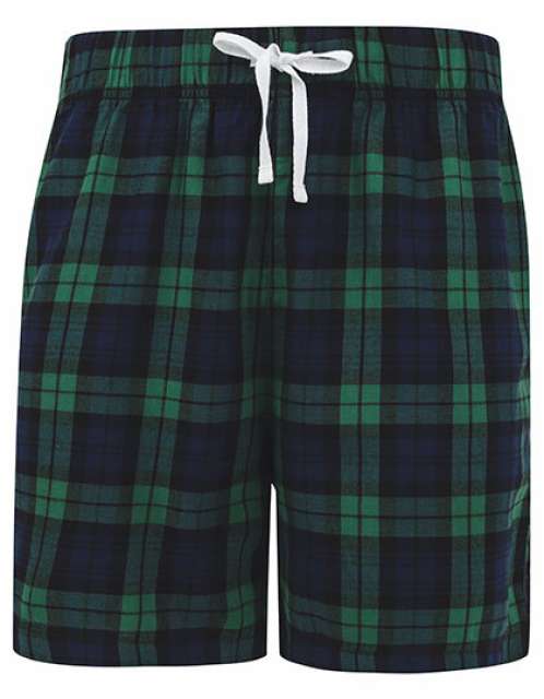 Men's Tartan Lounge Shorts – SF Clothing in Navy/Green Check