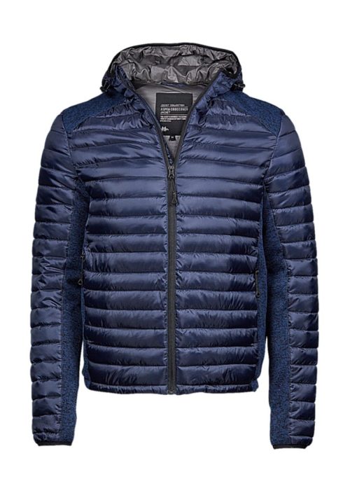 Men´s Hooded Outdoor Crossover Jacket – Tee Jays in Navy/Navy Melange