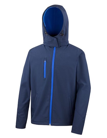 Men´s TX Performance Hooded Soft Jacket – Result Core in Navy/Royal