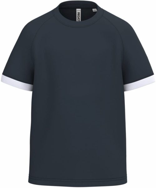 Kinder Kontrast Sport Shirt PA 4046 – Kariban ProAct in Navy/White