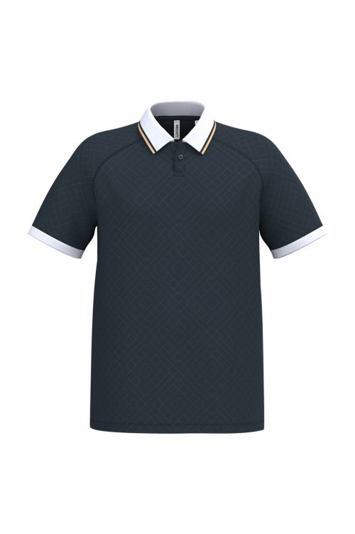 Unisex-Lifestyle-Trikot mit Polokragen PA497 – Proact in Navy / White / Gold