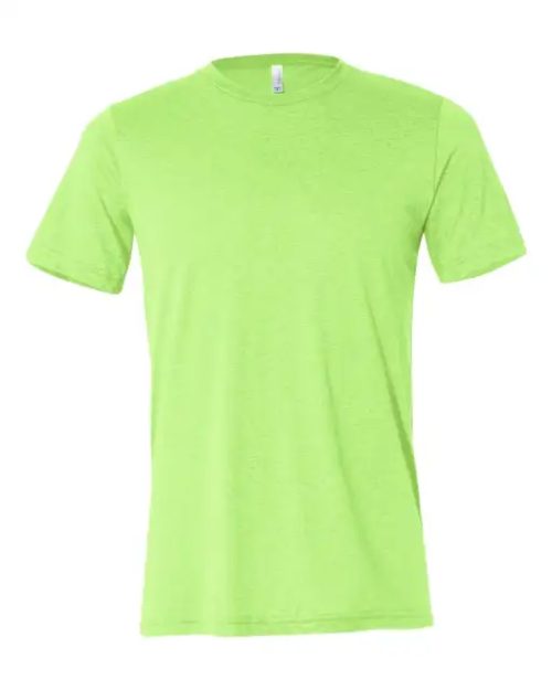 Unisex Poly-Cotton Short Sleeve Tee – Bella in Neon Green