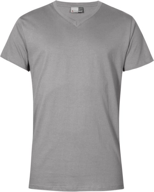 Herren Premium V-Ausschnitt T-Shirt 3025 – Promodoro in New Light Grey