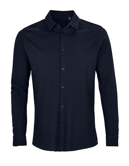 Men´s Cotton Pique Shirt Basile – NEOBLU in Night