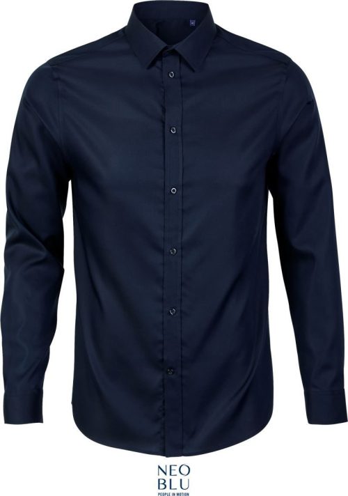 Micro-Twill Hemd langarm Blaise Men – NEOBLU in Night Blue