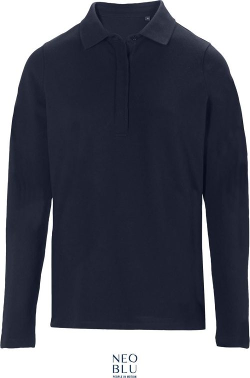 Schweres Damen Piqué Polo langarm Owen LSL Women – NEOBLU in Night Blue