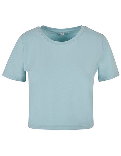 Schweres Damen Crop Top BY 042 – Build your Brand in Ocean Blue