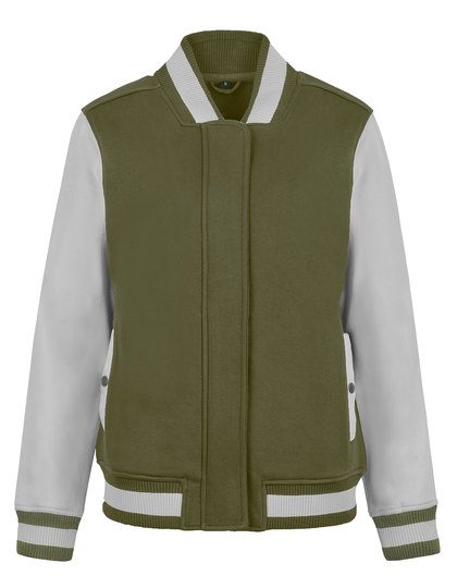 Women´s Premium College Jacket – HRM in Olive/Stone