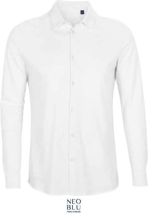 Piqué Hemd langarm Basile Men – NEOBLU in Optic White