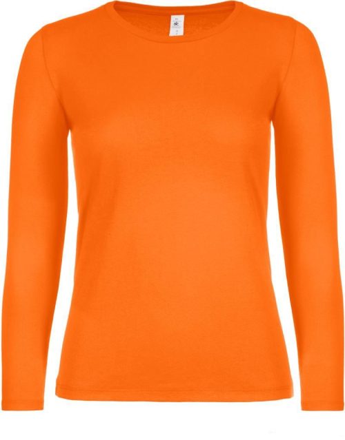 Damen T-Shirt langarm #E150 LSL /women – B&C in Orange