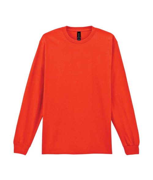 Ultra Cotton™ Long Sleeve T-Shirt – Gildan in Orange