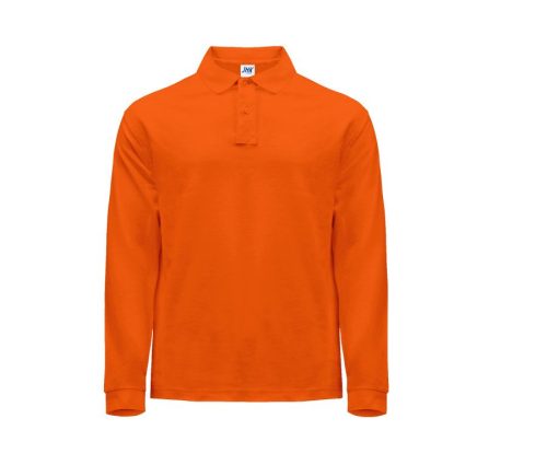 Man Regular Long Sleeve Polo PORA210LS – JHK in Orange
