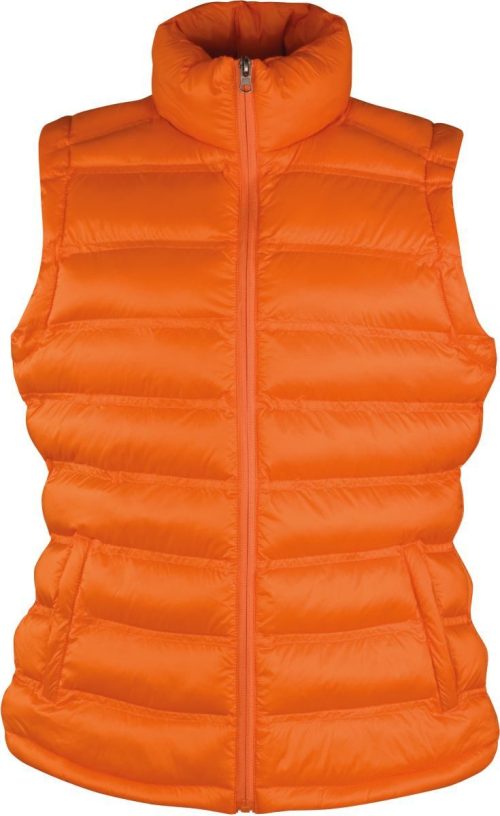 Gefütterter Damen Bodywarmer "Ice Bird" R 193F – Result in Orange