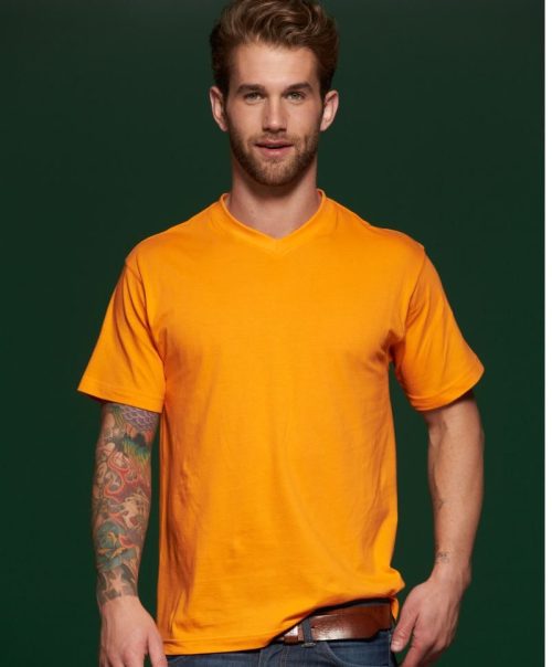 V-Ausschnitt T-Shirt JN 03 – Daiber in Orange