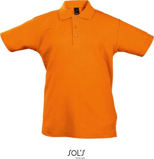Kinder Piqué Polo Summer Kids II – SOL'S in Orange