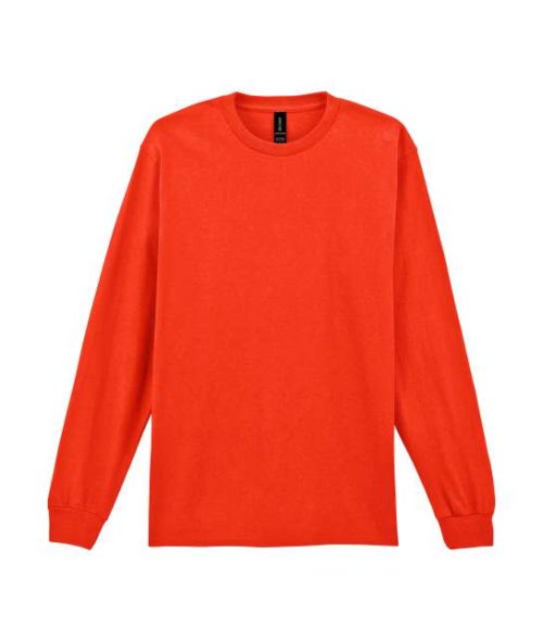 Ultra Cotton™ Adult Long Sleeve T-Shirt – Gildan in Orange