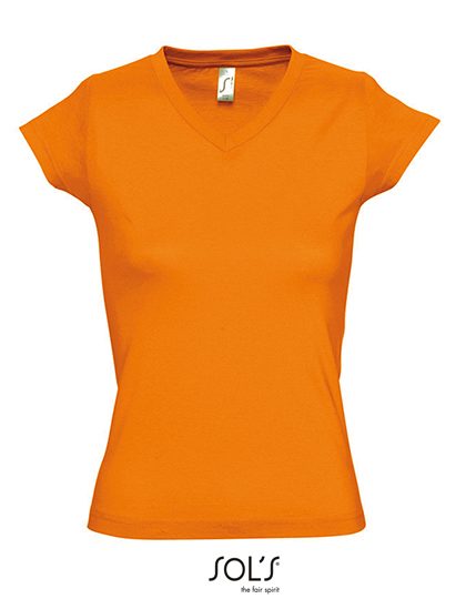 Women´s V-Neck-T-Shirt Moon – SOL´S in Orange