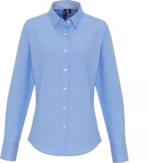 Women's Cotton Rich Oxford Stripes Shirt – Premier in Oxford Blue