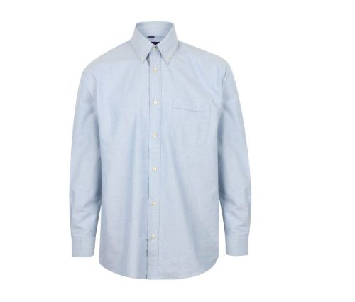 Men´s Classic Long Sleeved Oxford Shirt – Henbury in Oxford Blue