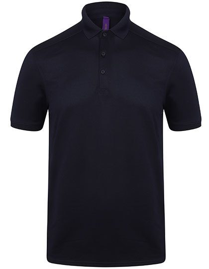 Men´s Slim Fit Stretch Polo Shirt + Wicking Finish – Henbury in Oxford Navy