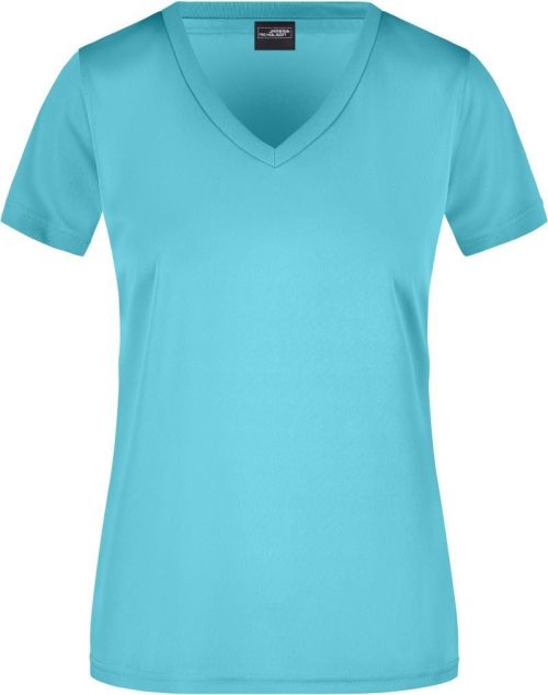 Damen V-Ausschnitt Sport T-Shirt JN 735 – Daiber in Pacific