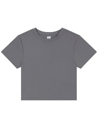 Women's Recycled Cropped T – Just Cool in Platinum Grey