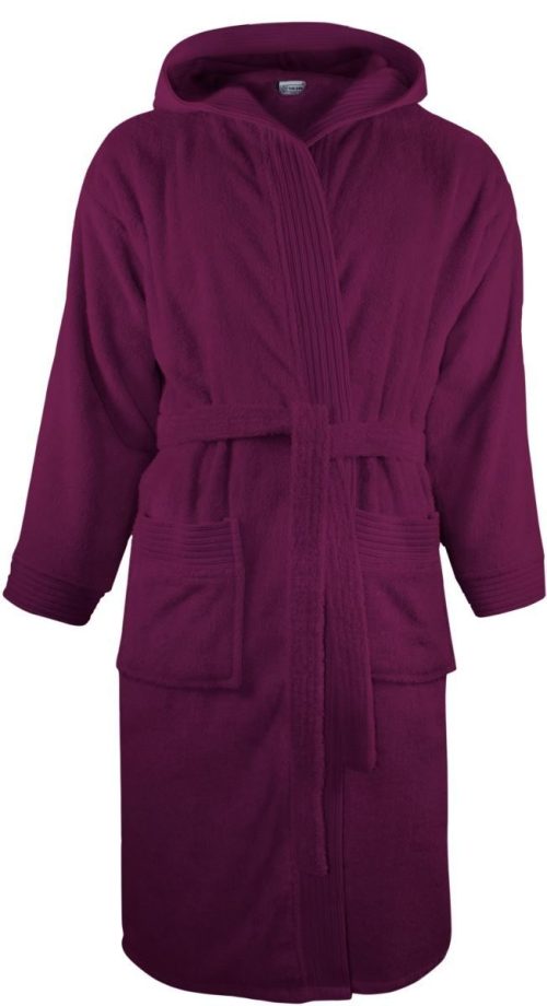 Kapuzen Bademantel Bathrobe hooded – The One Towelling in Plum
