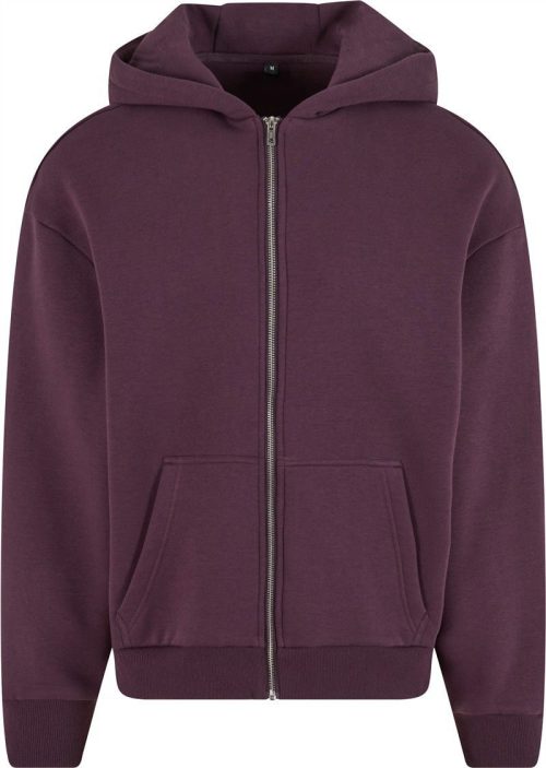 Schwere Herren Kapuzen Sweatjacke "Fluffy" BY 285 – Build your Brand in Plum Purple