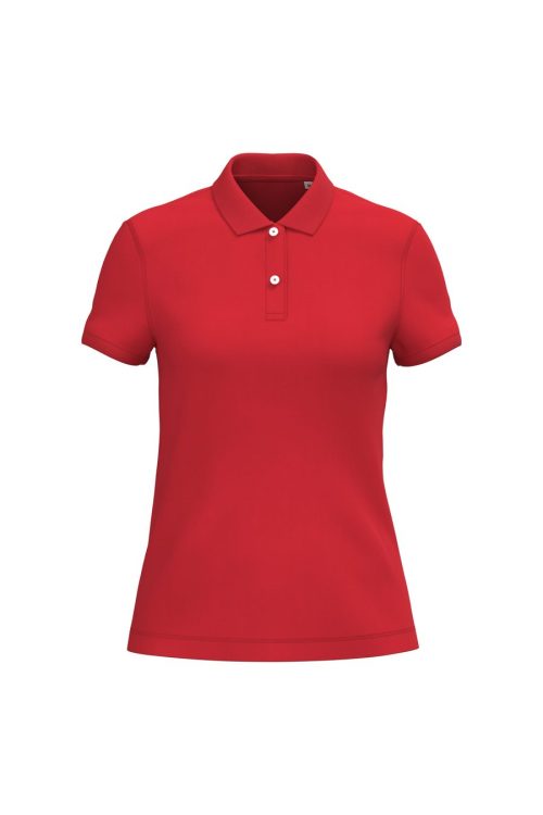 Polohemd aus Pikeetrikot für Damen NS208 – Native Spirit in Poppy Red