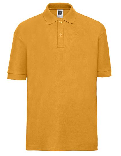 Kids Classic Polycotton Polo – Russell Athletic in Pure Gold