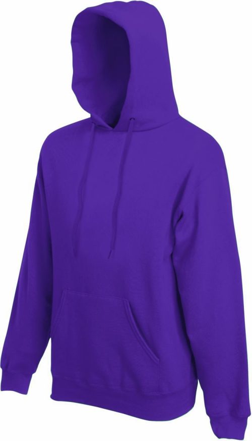 Kapuzen Sweater Classic Hooded Sweat – Fruit of the Loom in Purple