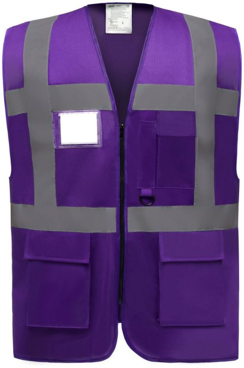 Hi-Vis Multifunktionsweste HVW 801 – Yoko in Purple