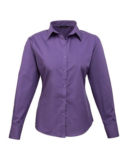 Women´s Poplin Long Sleeve Blouse – Premier Workwear in Purple