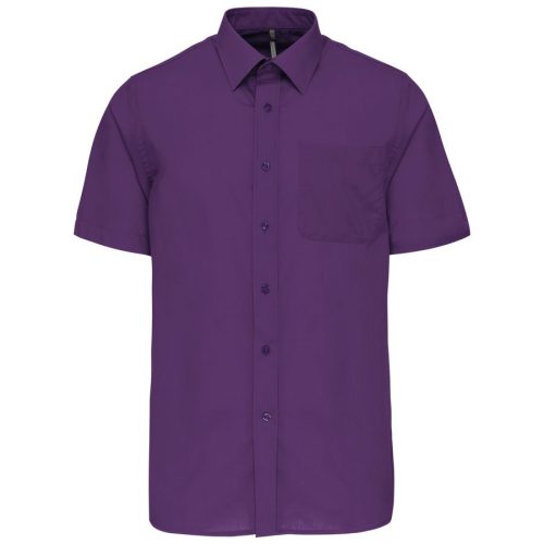 Popeline Hemd "Ace" kurzarm K 551 – Kariban in Purple