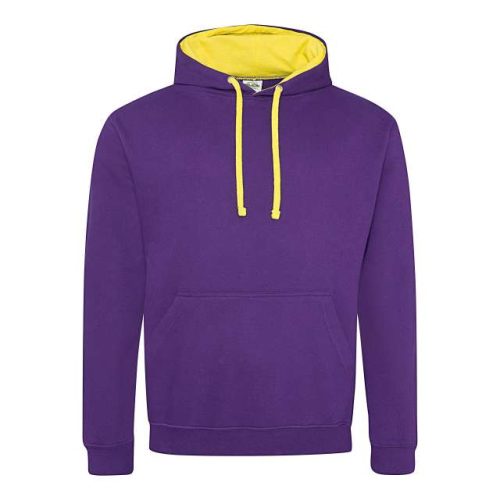 Varsity Hoodie – Just Hoods in Purple/Sun Yellow