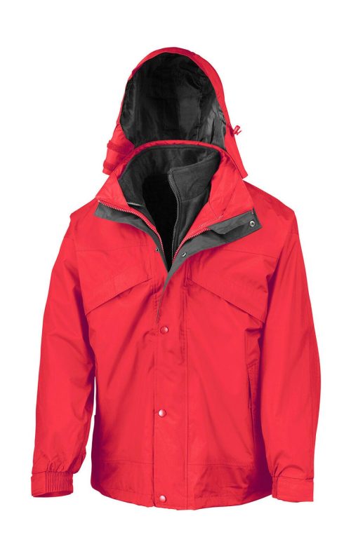 3-in-1 "Zip & Clip" Jacke R 068X – Result in Red