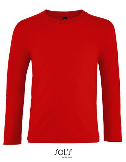 Kids´ Imperial Long Sleeve T-Shirt – SOL´S in Red