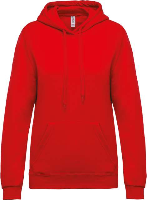 Ladies’ Hooded Sweatshirt – Kariban in Red