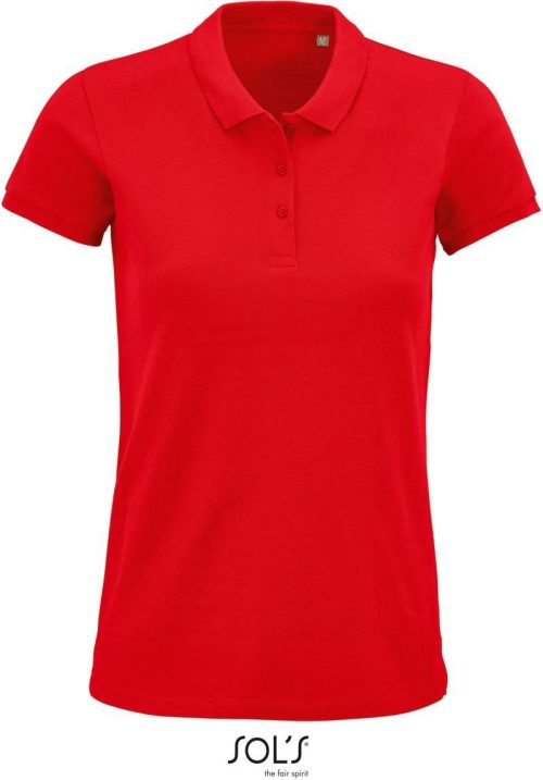 Damen Bio Piqué Polo Planet Women – SOL'S in Red