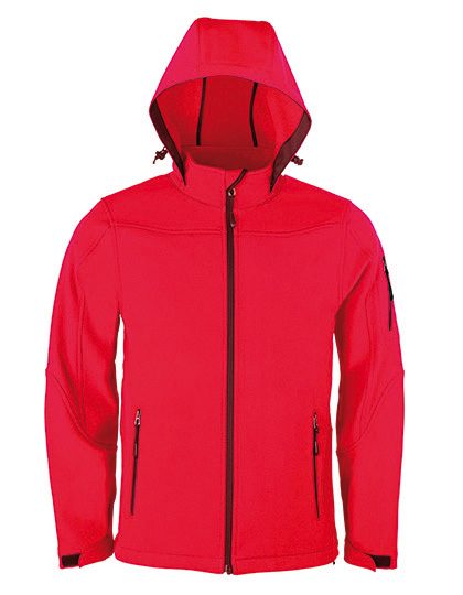 Men´s Hooded Soft-Shell Jacket – HRM in Red