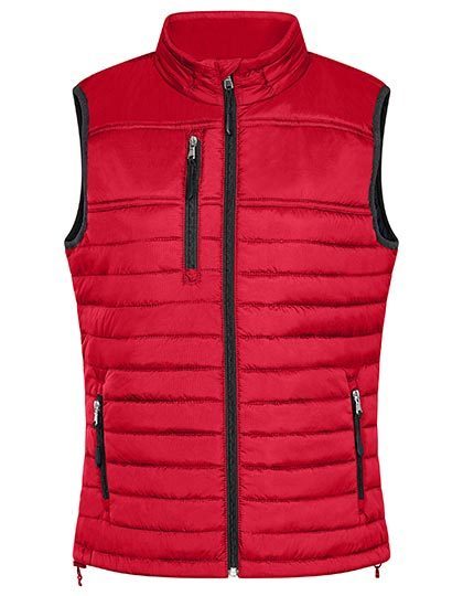 Women´s Hooded Performance Body Warmer – HRM in Red