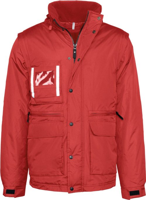 Workwear Parka mit abtrennbaren Ärmeln Herren WK6106 – WK in Red