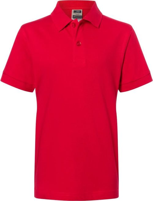Kinder Piqué Polo JN 70K – Daiber in Red