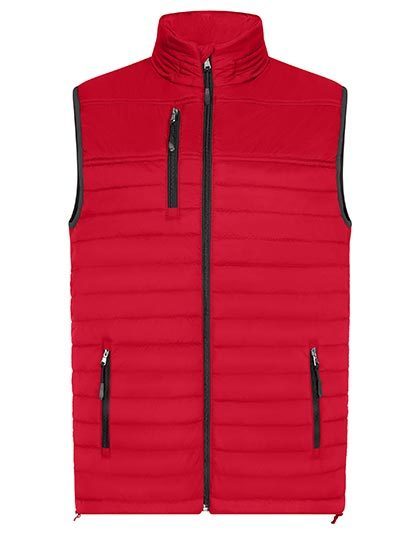 Men´s Hooded Performance Body Warmer – HRM in Red