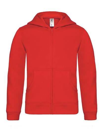 Kids´ Hooded Full Zip Sweat – B&C BE INSPIRED in Red