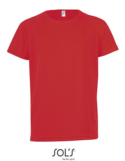 Kids´ Raglan Sleeved T-Shirt Sporty – SOL´S in Red