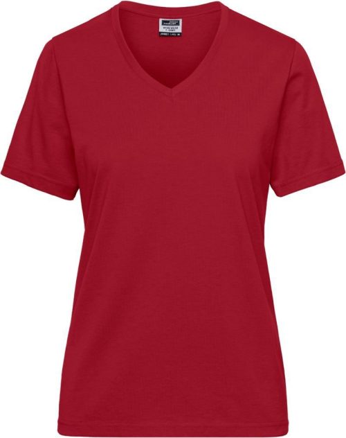 Damen Bio Workwear T-Shirt - Solid JN 1807 – Daiber in Red