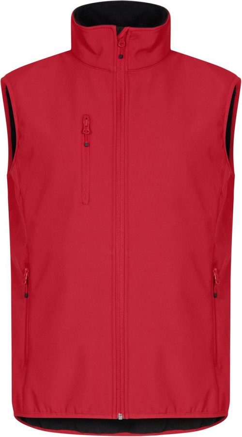 Herren 3-Lagen Softshell Bodywarmer Classic Softshell Vest M – Clique in Red